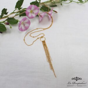 Collier Loona. Vermeil, tourmalines. Rosekafé