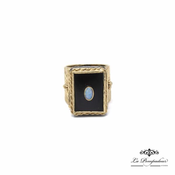 Bague onyx et opale room service paris. Room service bijoux paris.