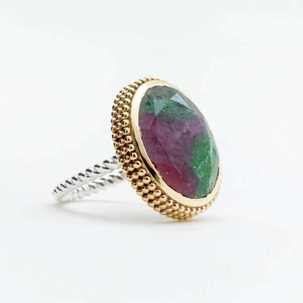 Bague Capucine Rubis Zoisite. Canyon