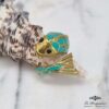 Bague Poisson émaillé turquoise - LP