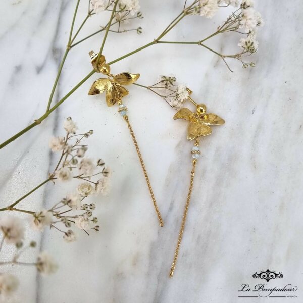 Boucles d'oreilles Orchidée - MO