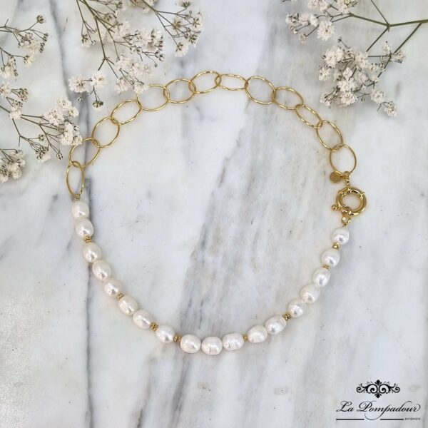 Chocker XL bella perles de culture. Rosekafé