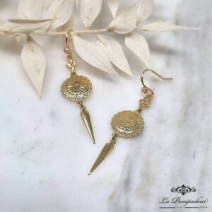 Boucles d'oreilles rosace. Virginie Berman