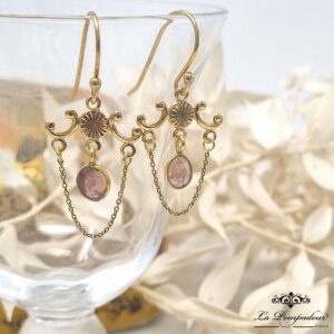 Boucles d'oreilles Victoire Tourmaline. Vic et Max