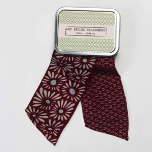 Bandeau Soie Zinnia Bordeaux. Les belles vagabondes