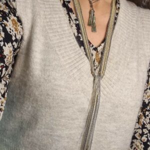 Collier cravate gold grey - MLC