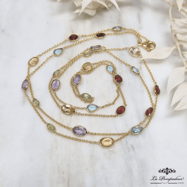 Long Collier pierres fines - NK