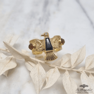 Bague Talisman Aigle Onyx Cornaline – LP