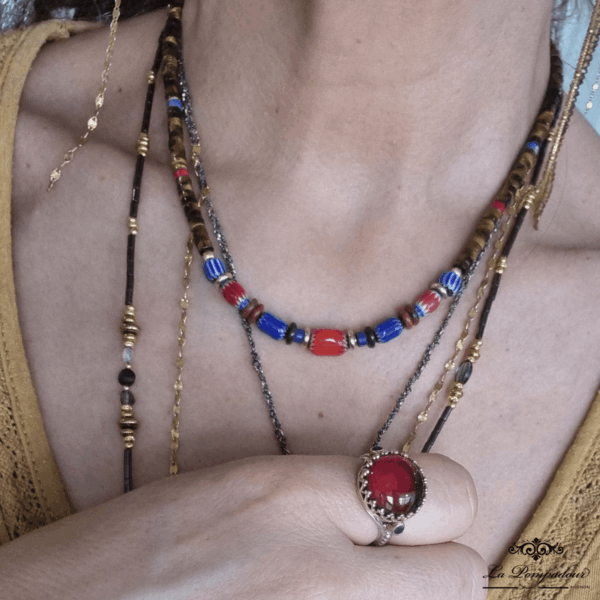 Collier Sophie Oeil de tigre - LP fabrication française