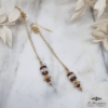 Boucles d'oreilles Daphne Longues Grenat Citrine - LP