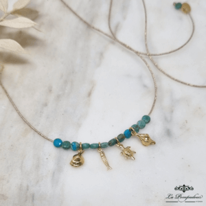 Collier Turquoises poisson tortue coquillages – SD