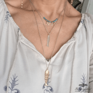Collier Turquoises poisson tortue coquillages – SD