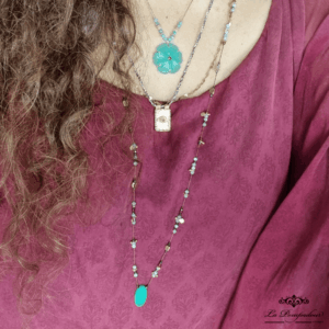 Collier long fresh chrysoprase