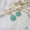 Boucles d'oreilles Fleur Aquacalcédoine  - NK