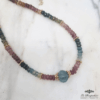 Collier tourmalines et fluorite citrouille