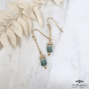 Boucles d'oreilles daphne vertes