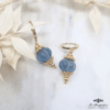 Boucles d'oreilles Fluorite Citrouille Bleue - LP