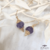 Boucles d'oreilles Fluorite Citrouille Mauve - LP