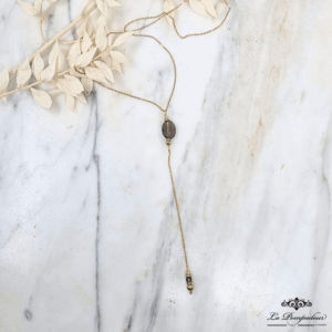 Collier Cravate Quartz Fumé - LP