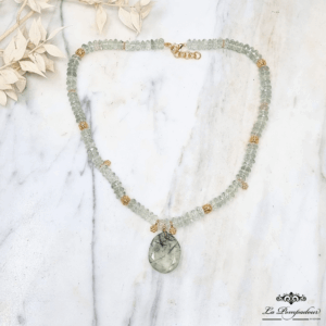 Collier améthyste verte