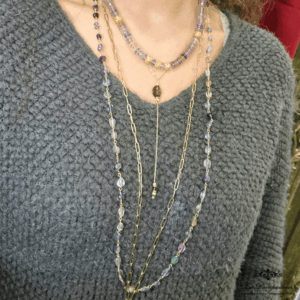 Long collier Fluorites - LP