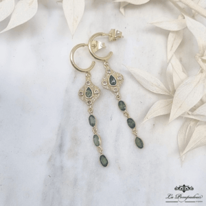 Boucles d'oreilles Lona Tourmaline verte - DP