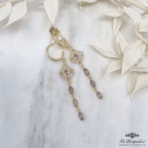 Boucles d’oreilles Lona Tourmaline rose – DP