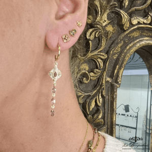 Boucles d’oreilles Lona Tourmaline rose – Diaperis paris