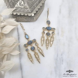 Boucles d'oreilles Illia Labradorite - Diaperis Paris