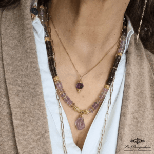 Collier Amétrine Quartz Fumé – LP