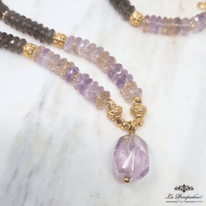 Collier Amétrine Quartz Fumé – LP