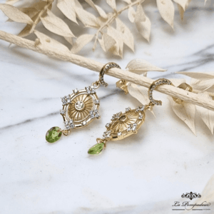 Boucles d'oreilles Alexandrie Tourmaline verte - DP