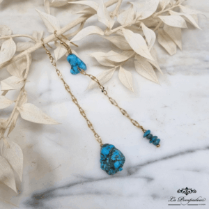 Boucles d'oreilles dépareillées Turquoise - LP