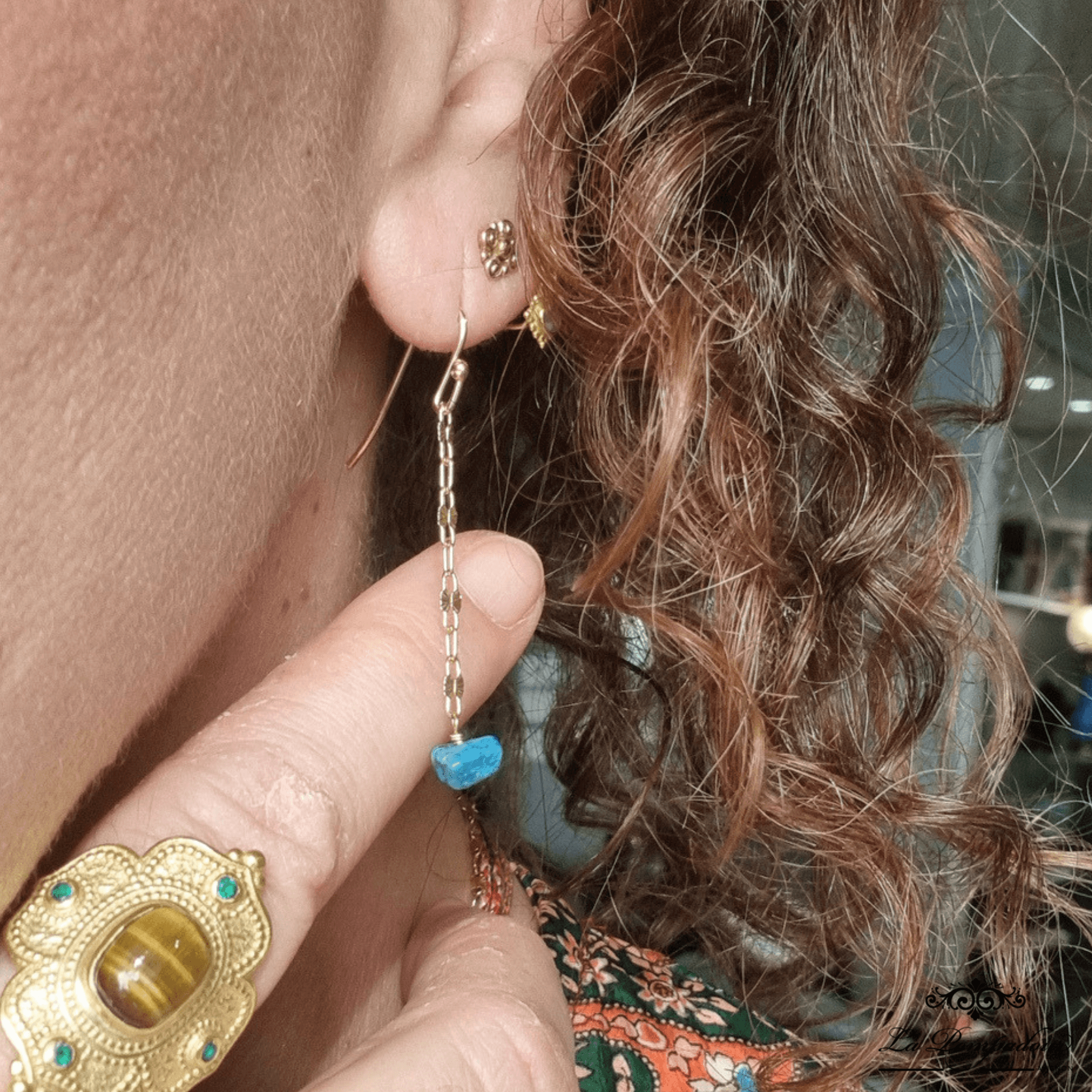 Boucles d'oreilles Alba - LP Turquoise