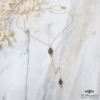 Collier Cravate Y Marquise – Quartz Fumé Plaqué or 3 microns