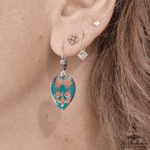 boucles d'oreilles vitrail